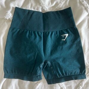 Gymshark Blue Athletic Shorts High-Waisted Compression
